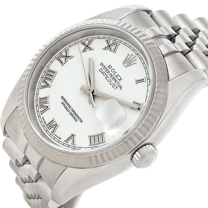 rolex datejust 18k white gold