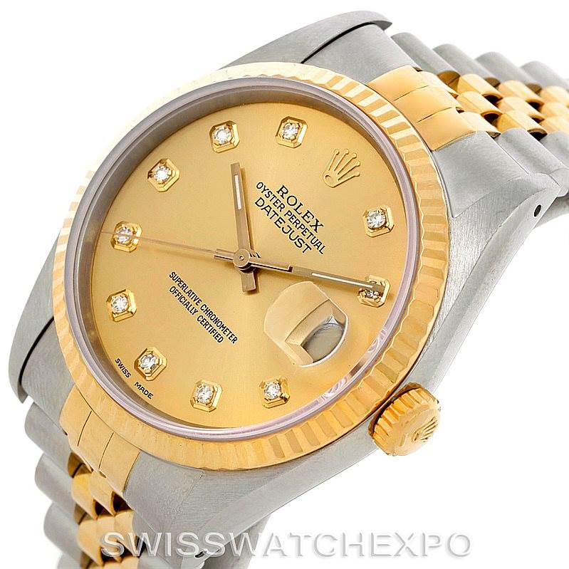Rolex Datejust Steel 18k Yellow Gold Watch 16233 | SwissWatchExpo