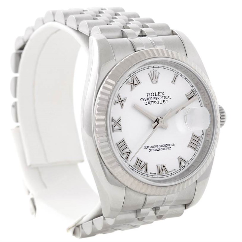Rolex Datejust Mens Steel 18K White Gold Watch 116234 SwissWatchExpo