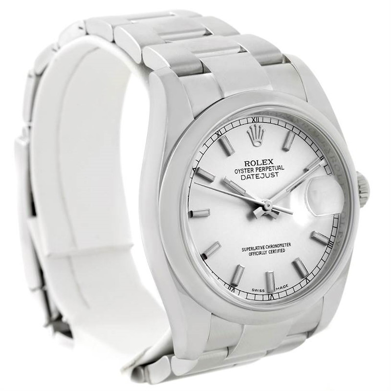 Rolex Datejust Mens Stainless Steel Oyster Bracelet Watch 116200 SwissWatchExpo