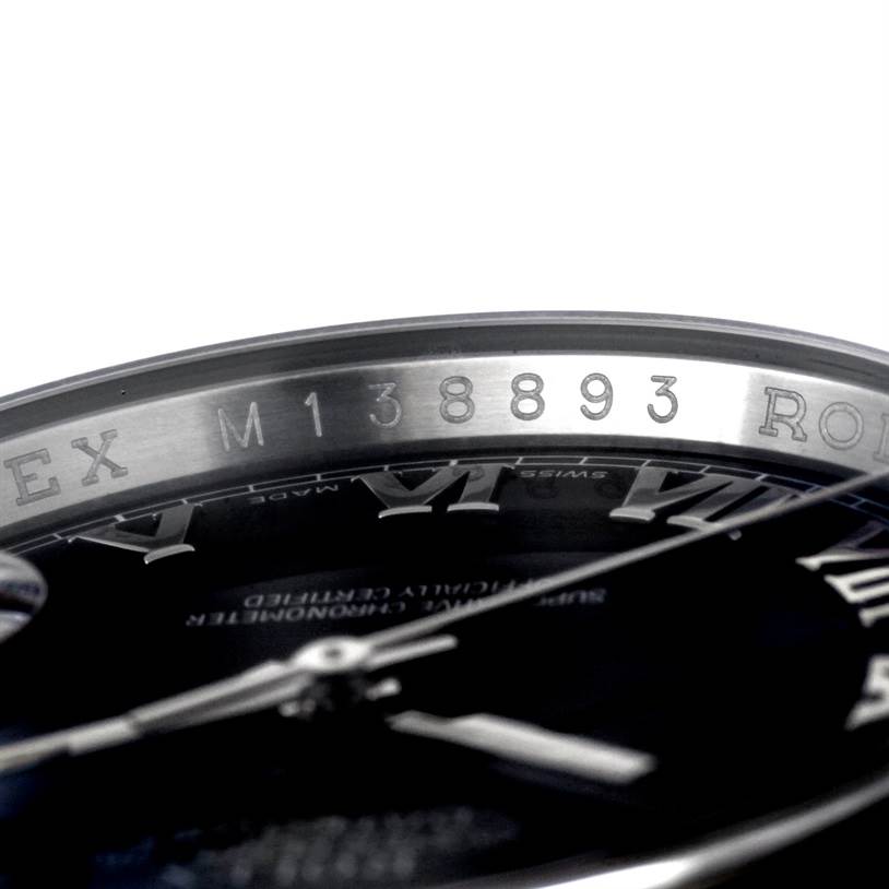 rolex datejust steel black dial