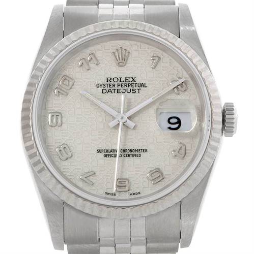Photo of Rolex Datejust Steel 18k White Gold Mens Watch 16234