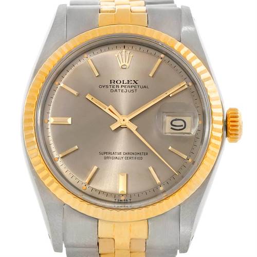 Photo of Rolex Datejust Vintage Mens Steel 14K Yellow Gold Watch 1601