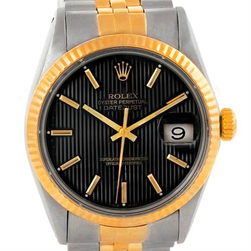 Photo of Rolex Datejust Vintage Mens Steel 18K Yellow Gold Watch 16013