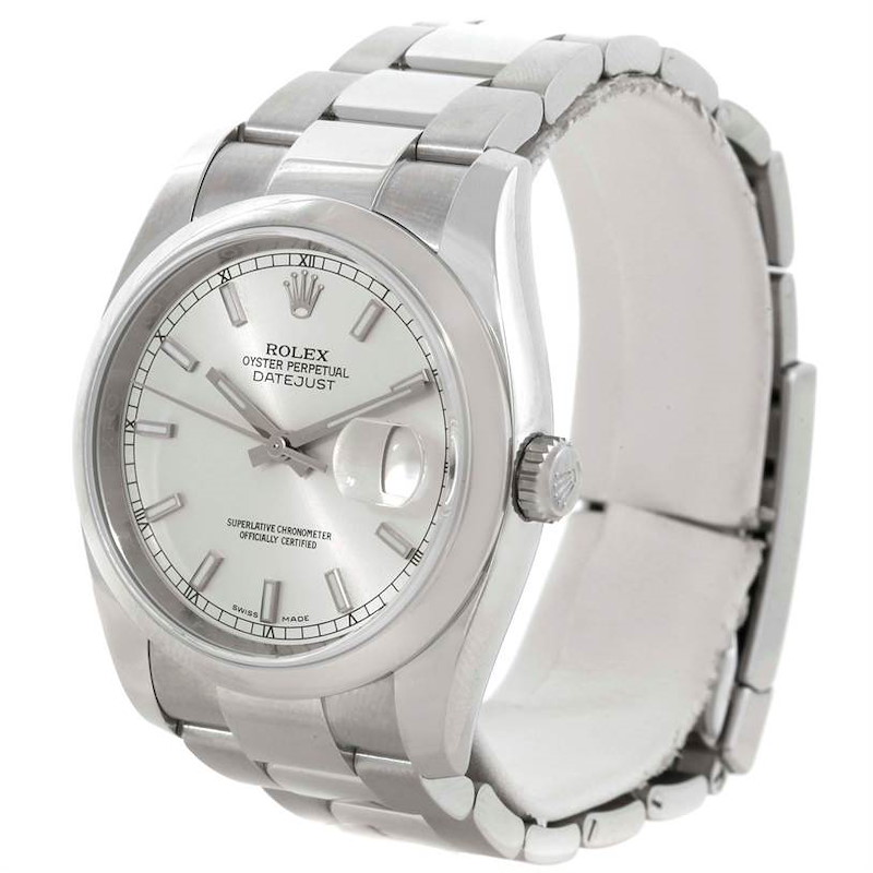 Rolex Datejust Mens Stainless Steel Silver Dial Watch 116200 Unworn SwissWatchExpo