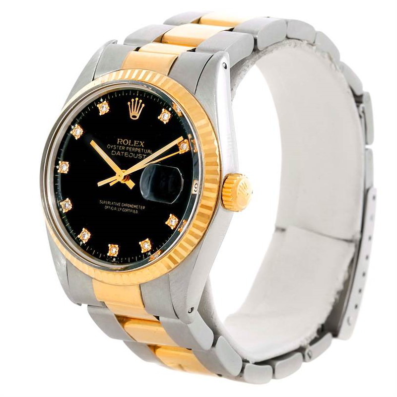 Rolex Datejust Vintage Mens Steel 18K Yellow Gold Watch 16013 SwissWatchExpo