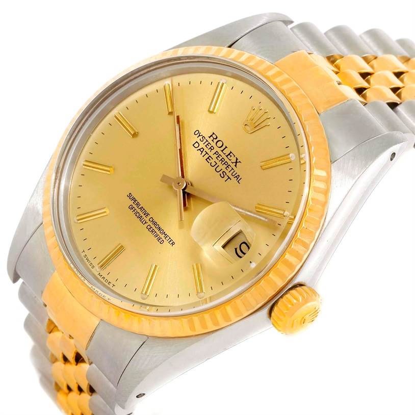 Rolex Datejust Vintage Mens Steel 18K Yellow Gold Watch 16013 ...