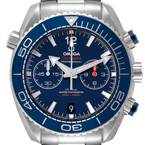Photo of Omega Planet Ocean Chronograph Blue Dial Mens Watch 215.30.46.51.03.001 Box Card