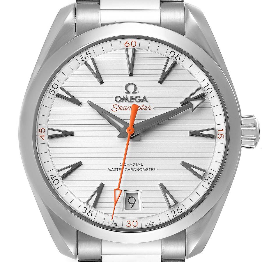 Omega Seamaster Aqua Terra Orange Hand Watch 220.10.41.21.02.001 Box Card SwissWatchExpo