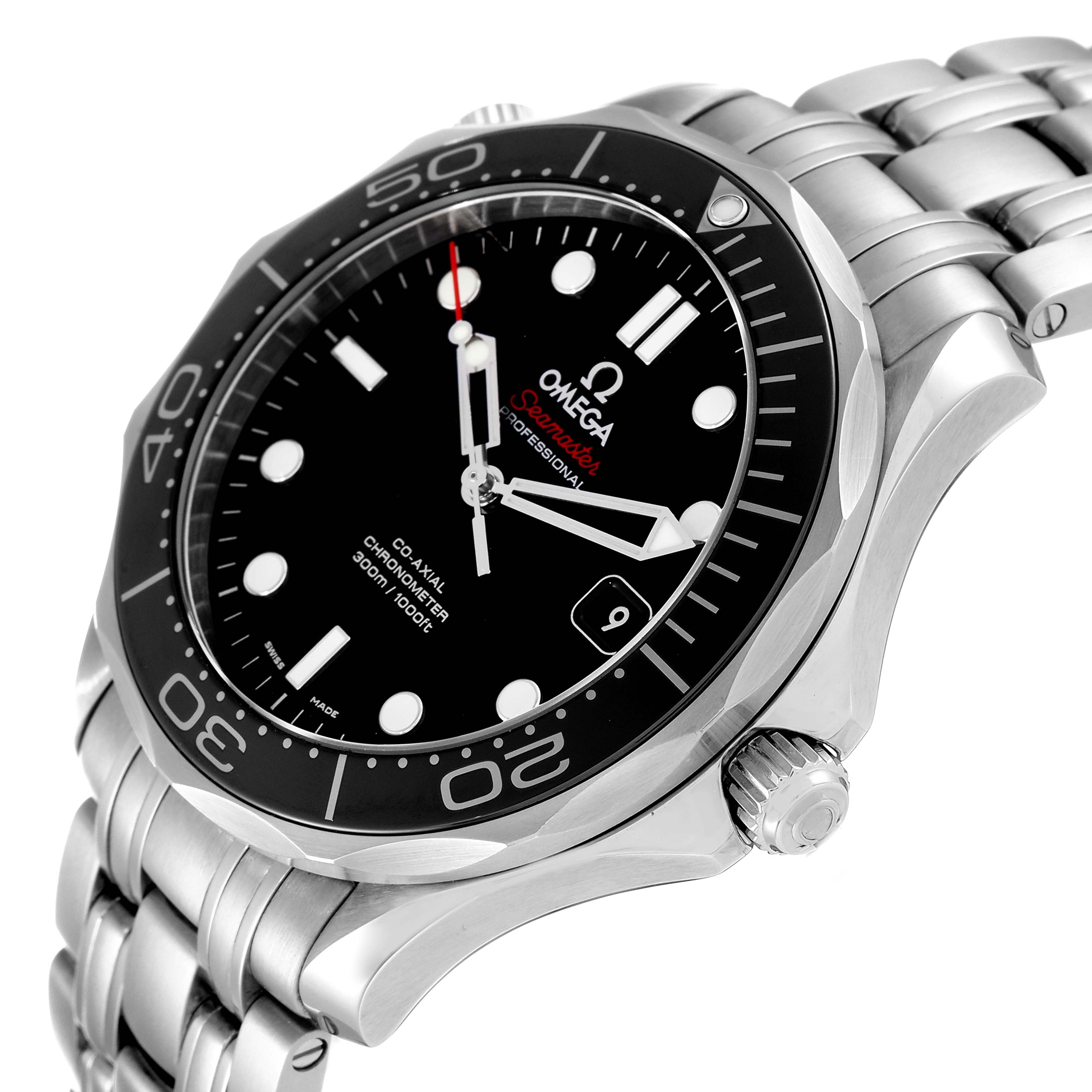 Omega Seamaster Diver 300M Black Dial Mens Watch 212.30.41.20.01.003 ...