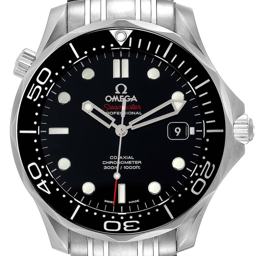 Omega Seamaster Diver 300M Black Dial Mens Watch 212.30.41.20.01.003 Box Card SwissWatchExpo