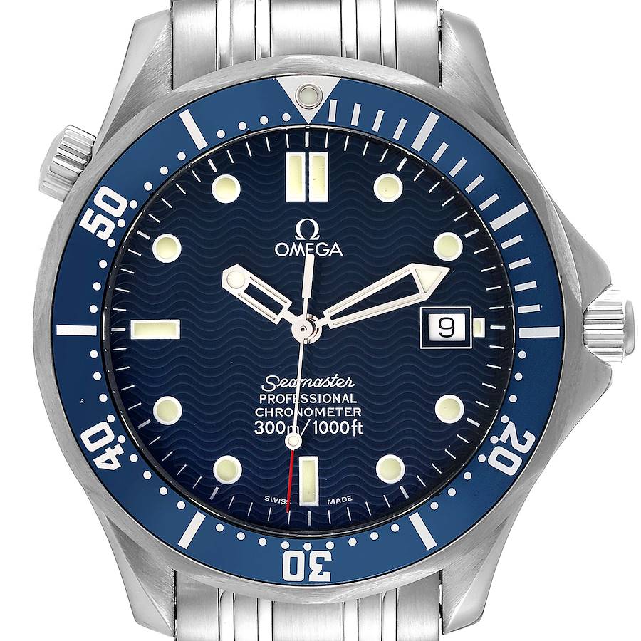 Omega Seamaster Diver 300M Blue Dial Steel Mens Watch 2531.80.00 Box Card SwissWatchExpo