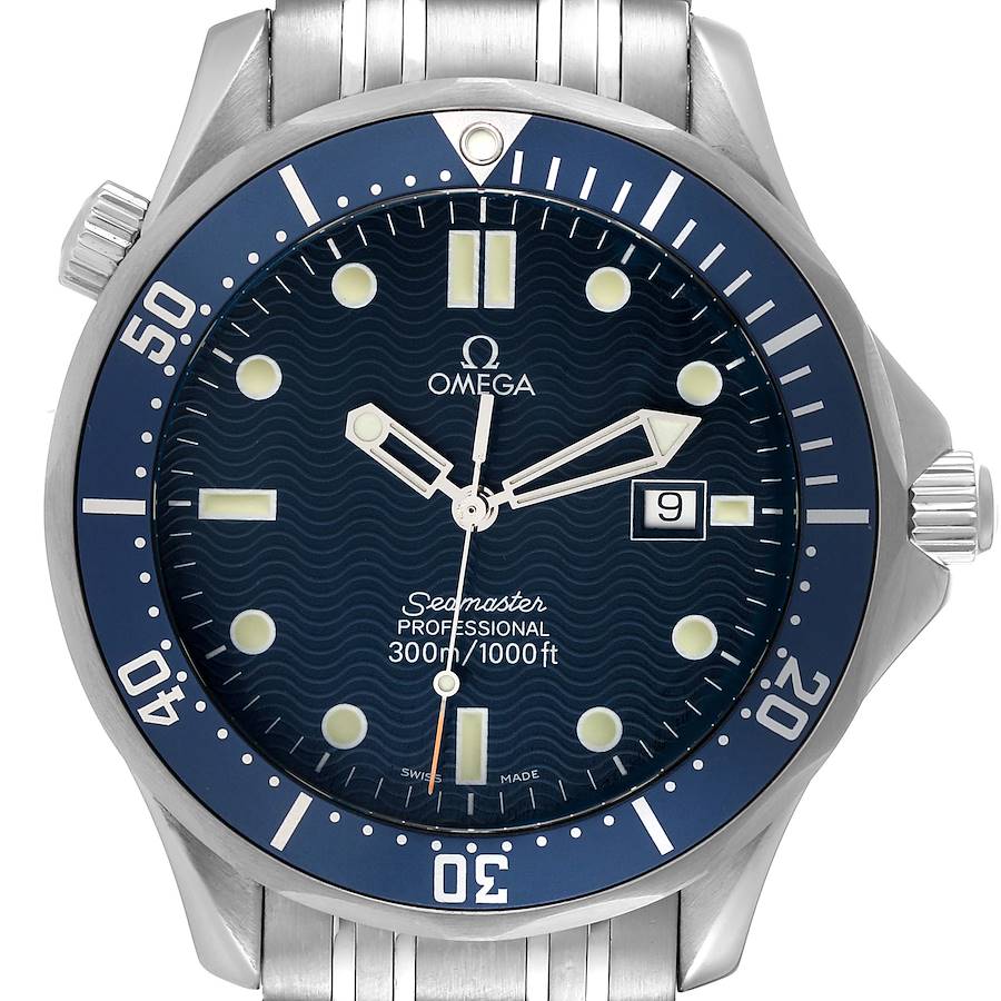 Omega Seamaster Diver 300M James Bond Blue Dial Steel Mens Watch 2541.80.00 SwissWatchExpo