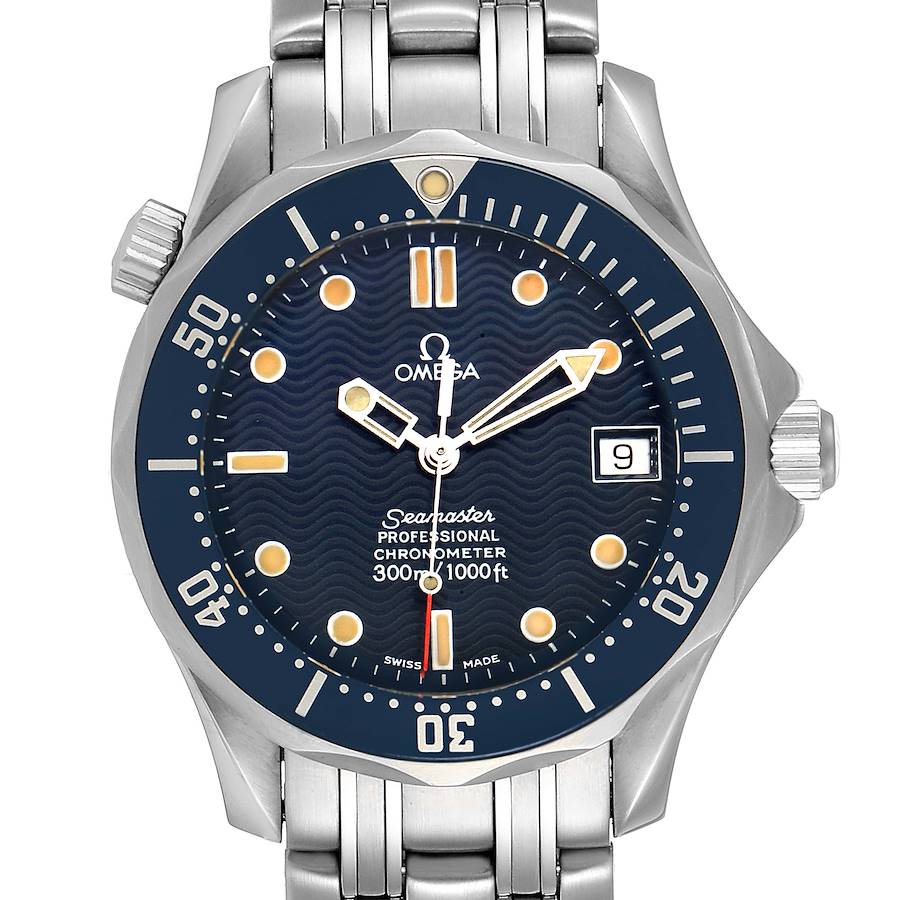 Omega Seamaster Midsize 36mm Blue Dial Steel Mens Watch 2551.80.00 Card SwissWatchExpo
