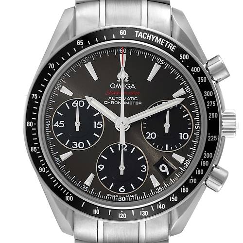 Photo of Omega Speedmaster Day Date Gray Dial Mens Watch 323.30.40.40.06.001 Box Card
