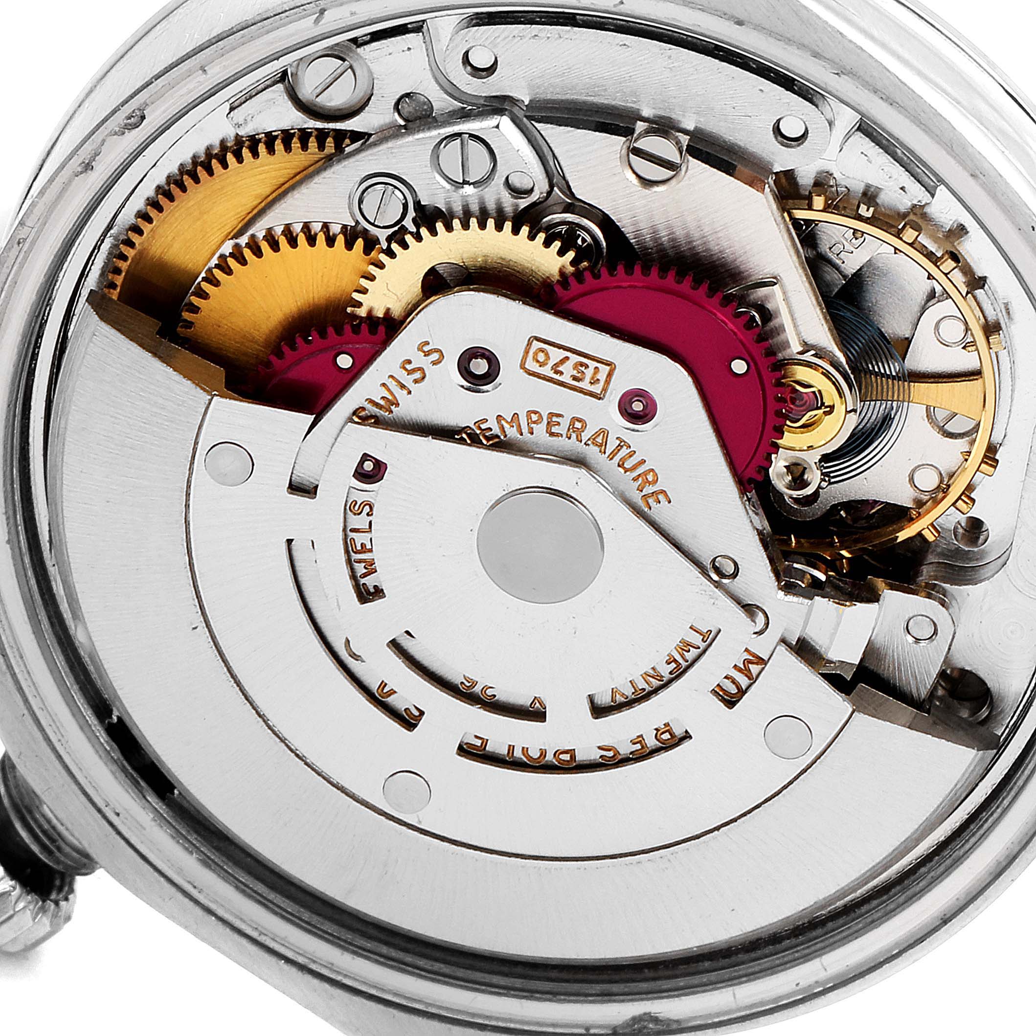 This image shows the intricate internal mechanism of the Rolex Vintage Collection 1500 Men's Stainless Steel Silver Dial 1500 Men's Stainless Steel Silver Dial model watch.