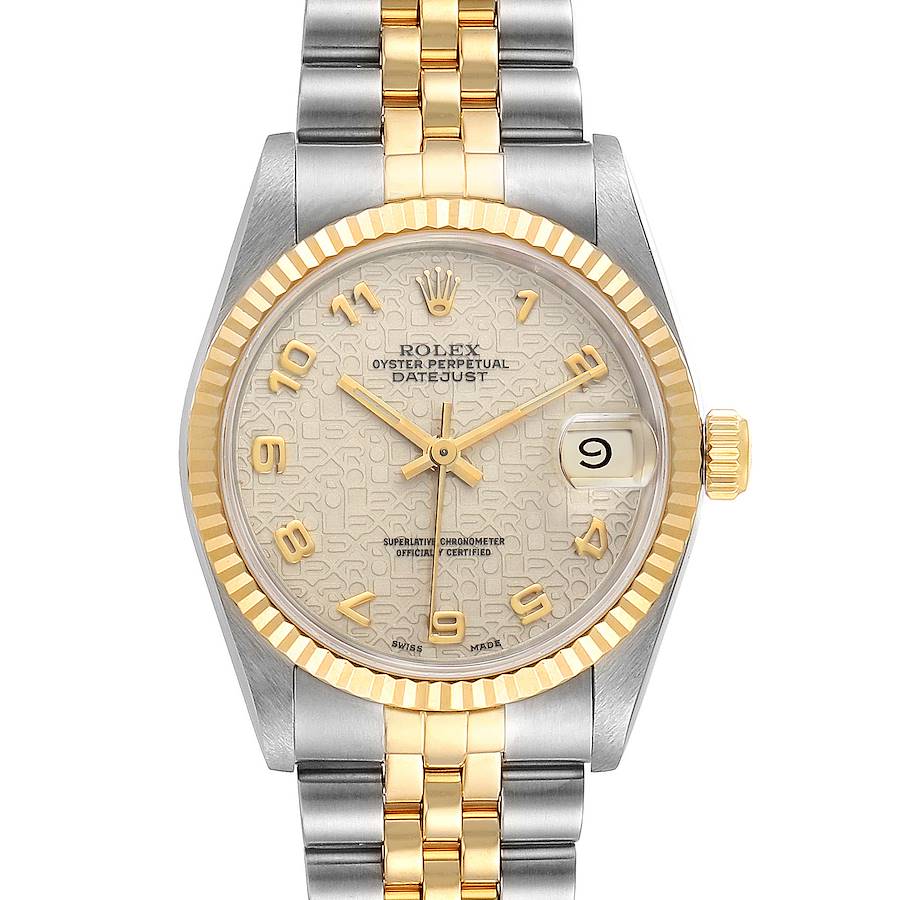 Rolex Datejust Midsize 31 Steel Yellow Gold Ladies Watch 68273 SwissWatchExpo