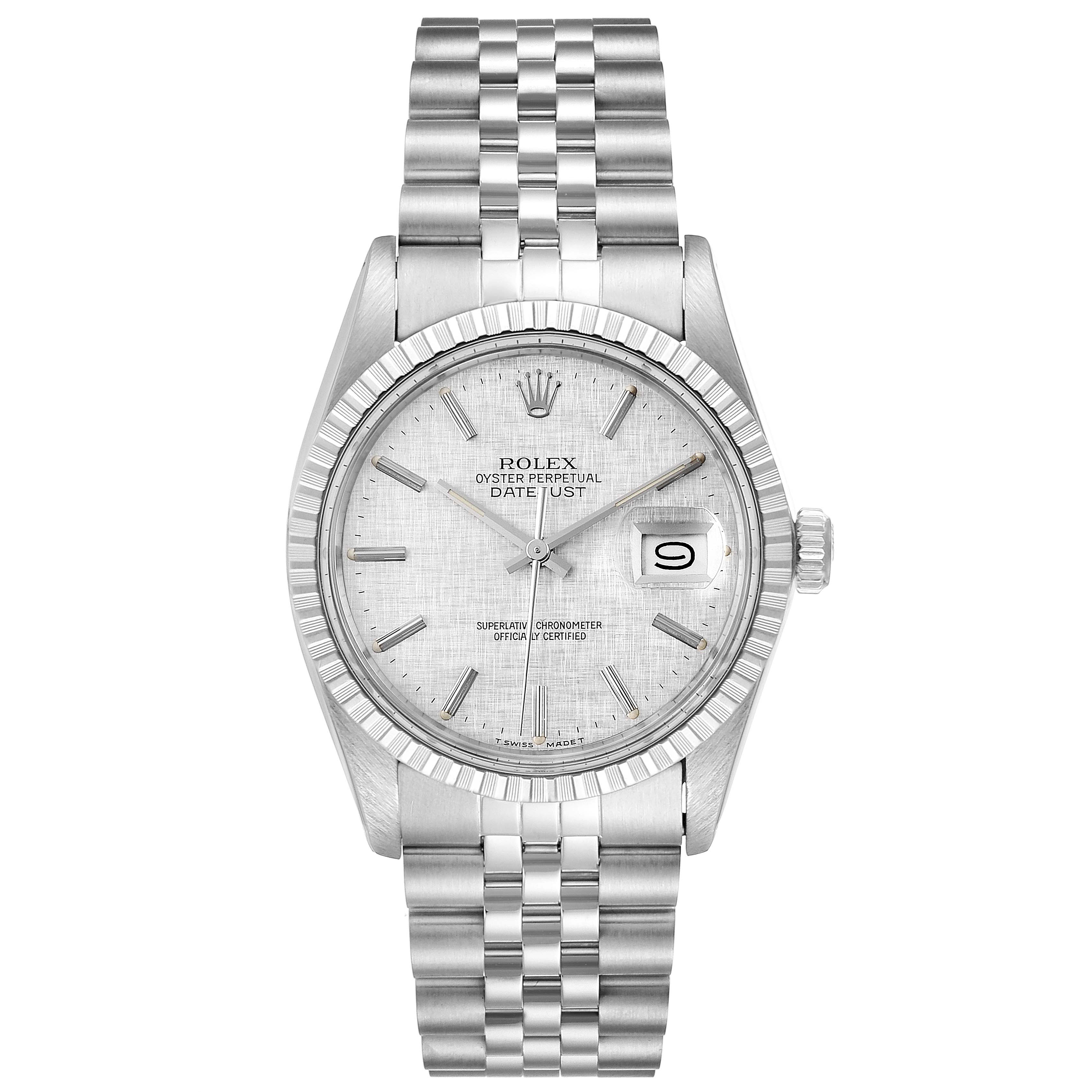 The Rolex Vintage Collection 16030 Men's Stainless Steel Silver Dial 16030 Men's Stainless Steel Silver Dial watch is shown from the front, displaying the dial, bezel, crown, and bracelet.