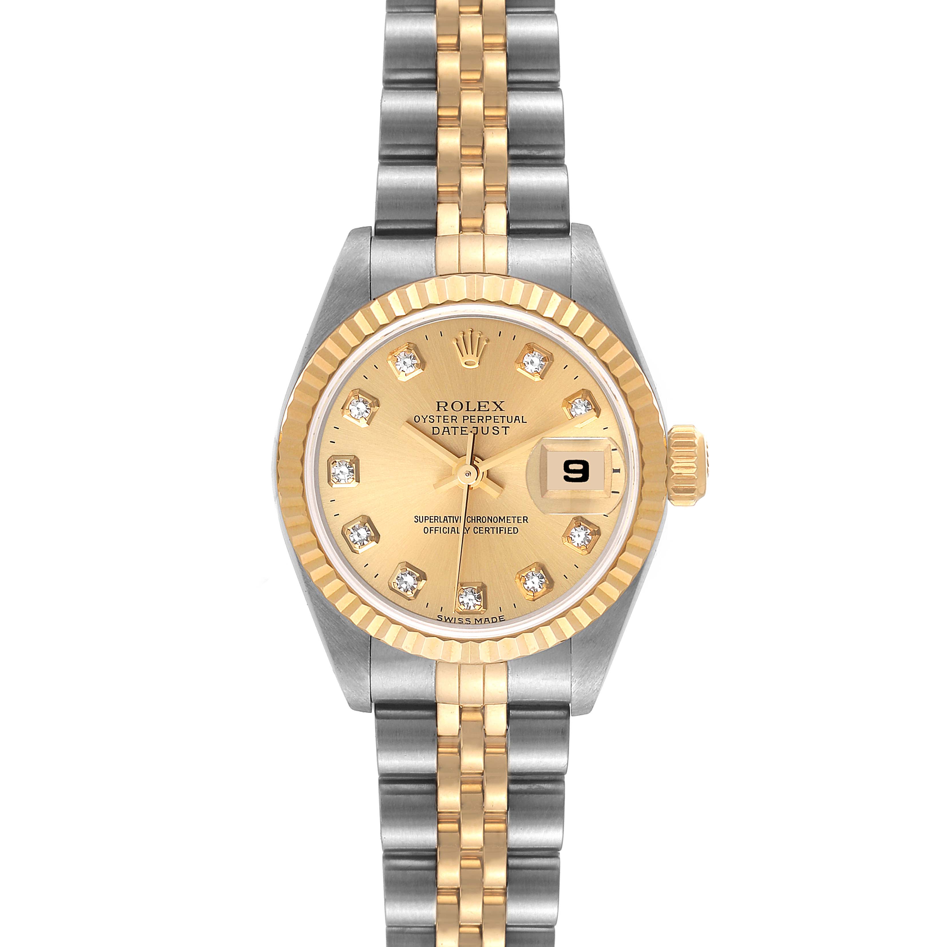 ROLEX DATEJUST 79173 3コマ Buy Genuine Used Rolex Lady-Datejust 26 79173 Watch - Black