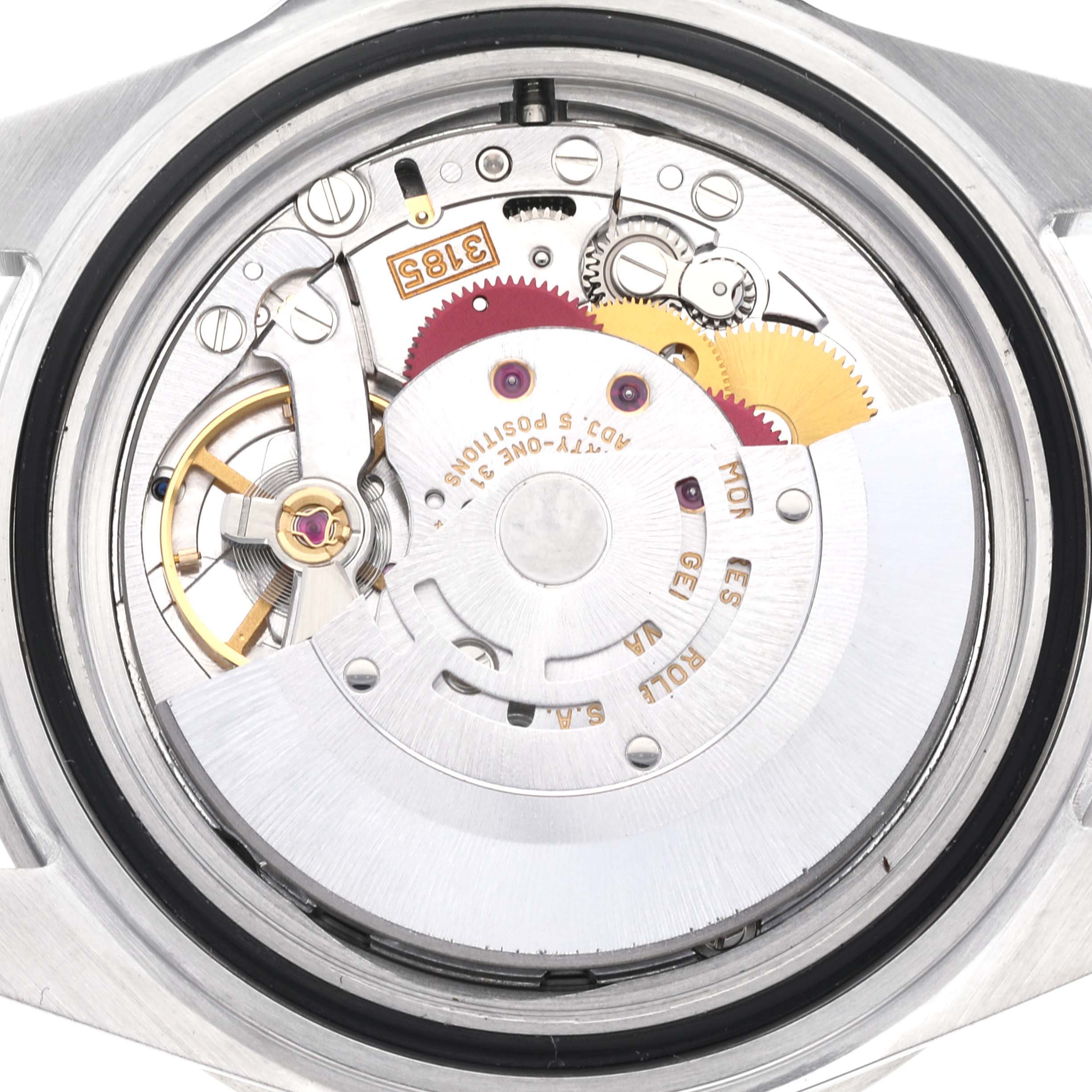 This image shows the movement mechanism of a Rolex GMT-Master 16710 Men's Stainless Steel Black Dial 16710 Men's Stainless Steel Black Dial watch, viewed from the back.