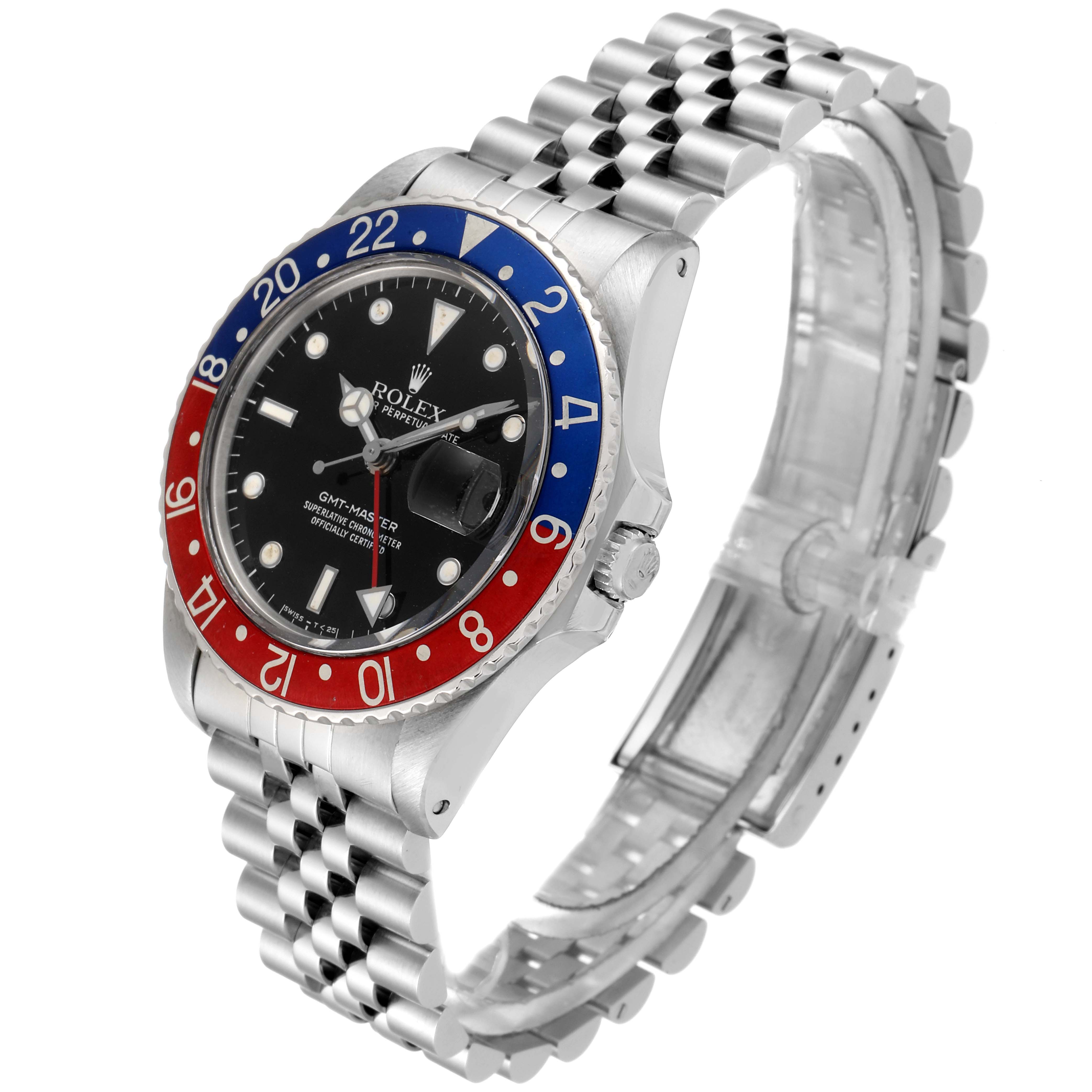 Rolex Gmt Master Pepsi Bezel Vintage Steel Mens Watch 16750 Swisswatchexpo