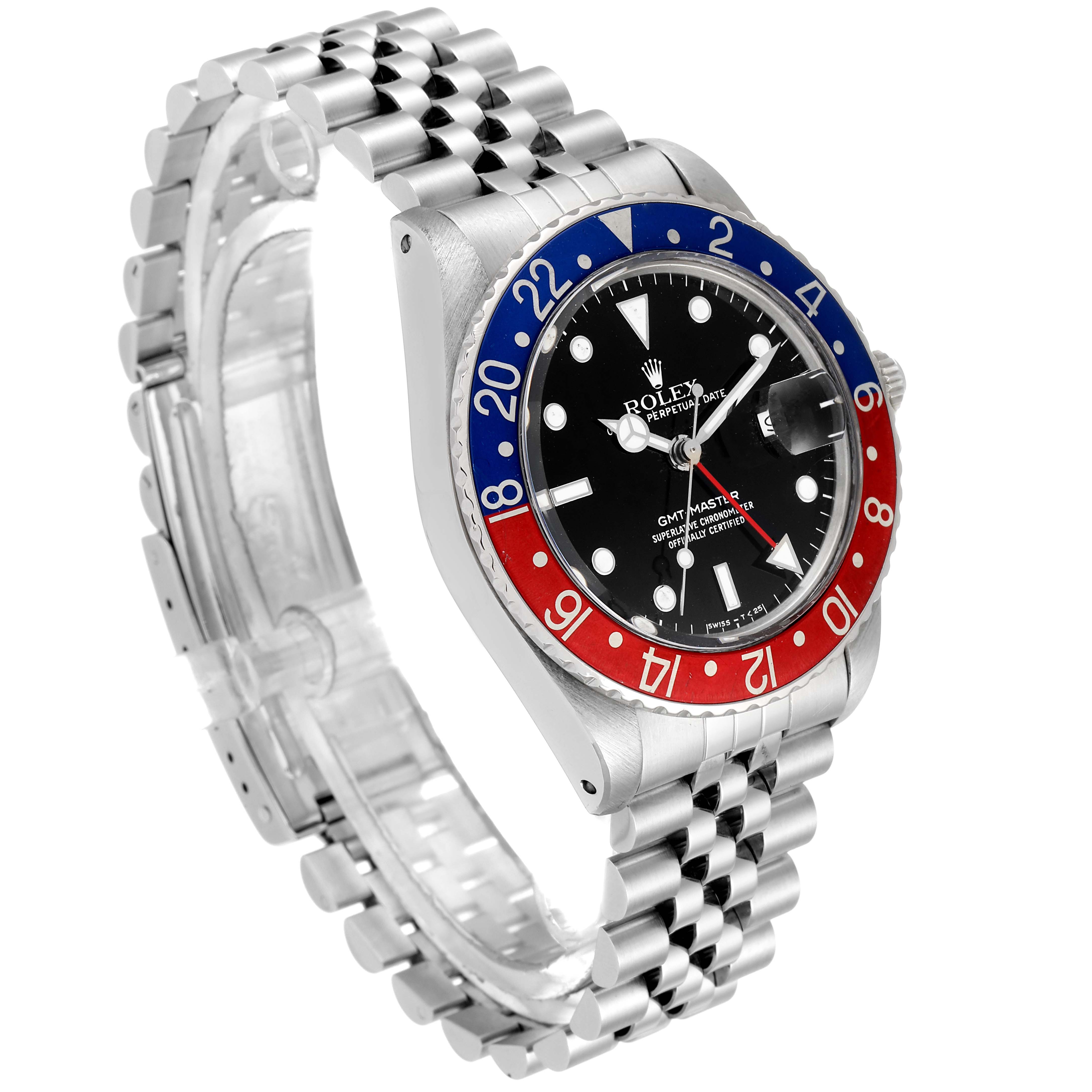 The Vintage Collection Rolex model is shown at a three-quarter angle, highlighting its bezel, dial, and bracelet.