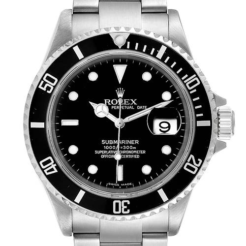 Photo of Rolex Submariner Black Dial Stainless Steel Mens Watch 16610 Box PARTIAL PAYMENT