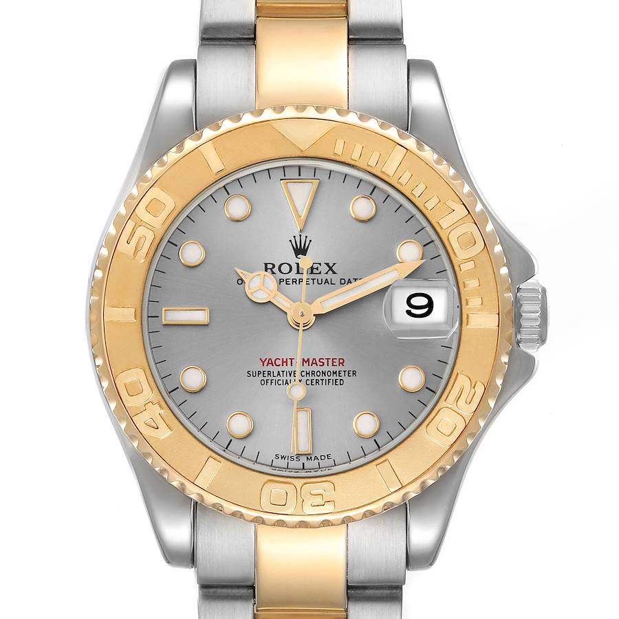 Rolex Yachtmaster Midsize Steel Yellow Gold Mens Watch 168623 Box Service Card SwissWatchExpo
