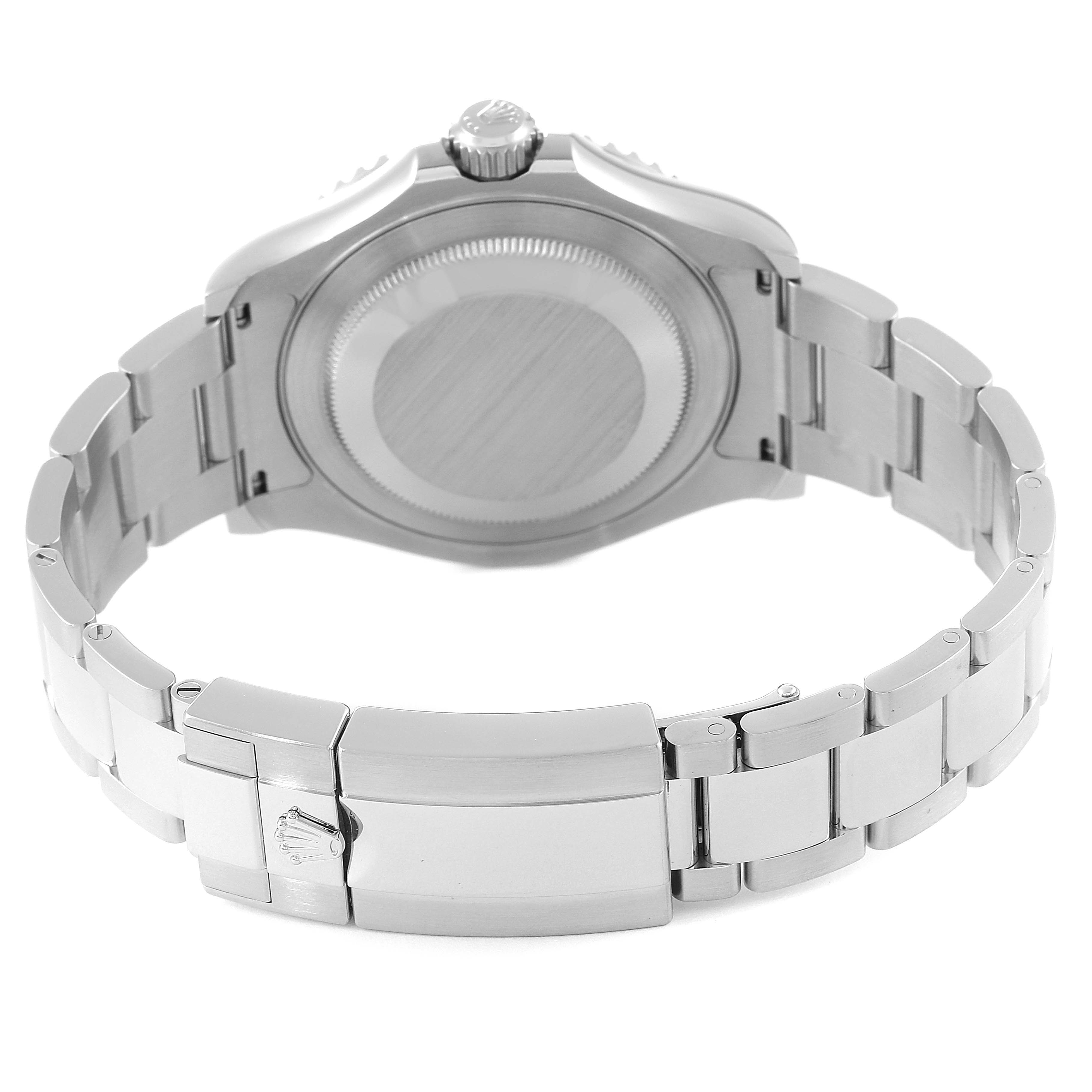 The image shows the back case and bracelet of a Rolex Yacht-Master 126622 Men's Stainless Steel Blue Dial 126622 Men's Stainless Steel Blue Dial watch from a rear angle.