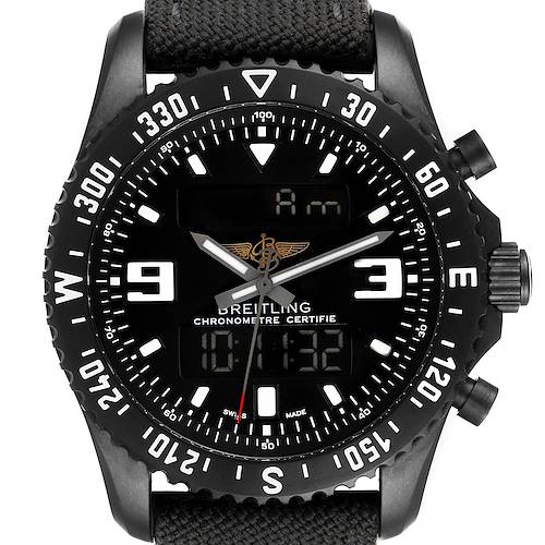 Photo of Breitling Chronospace Military GMT Alarm Blacksteel Watch M78367 Unworn