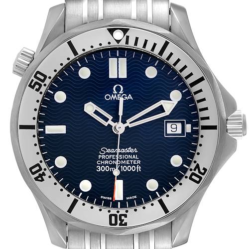 Photo of Omega Seamaster Diver 300M Blue Wave Decor Dial Steel Mens Watch 2532.80.00