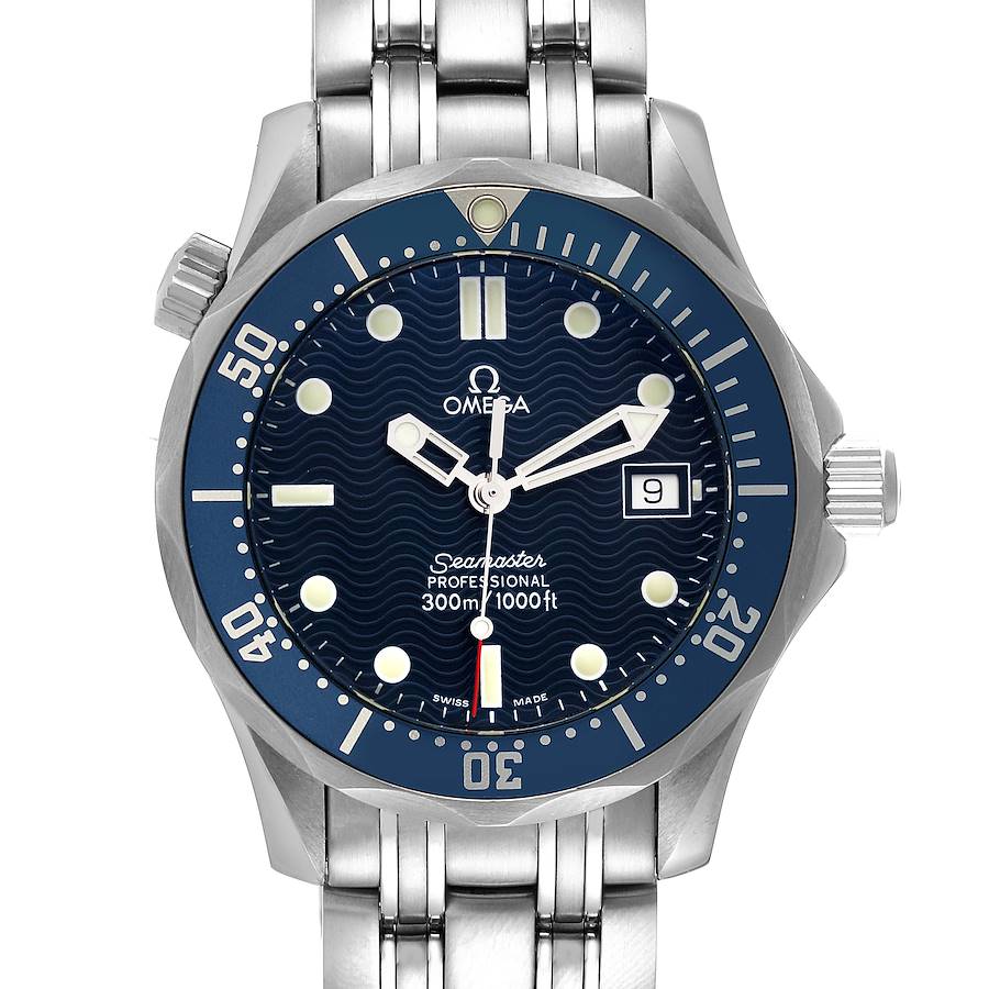 Omega Seamaster Diver Midsize Quartz Steel Mens Watch 2561.80.00 Box Card SwissWatchExpo