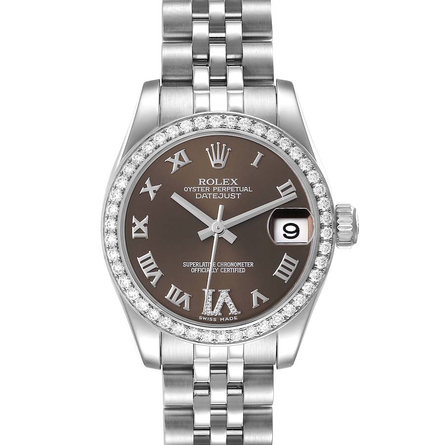 Rolex Datejust Midsize 31 Steel Diamond Ladies Watch 178384 Box Card SwissWatchExpo