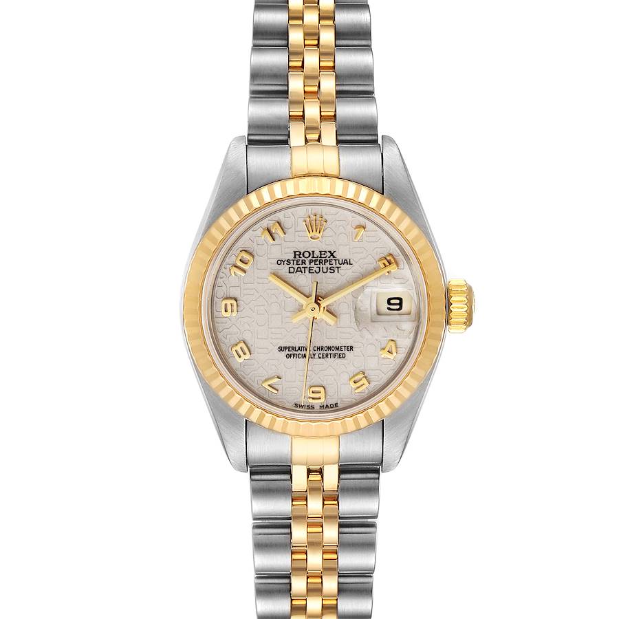 Rolex Datejust Steel Yellow Gold Anniversary Dial Watch 79173 Box Papers SwissWatchExpo