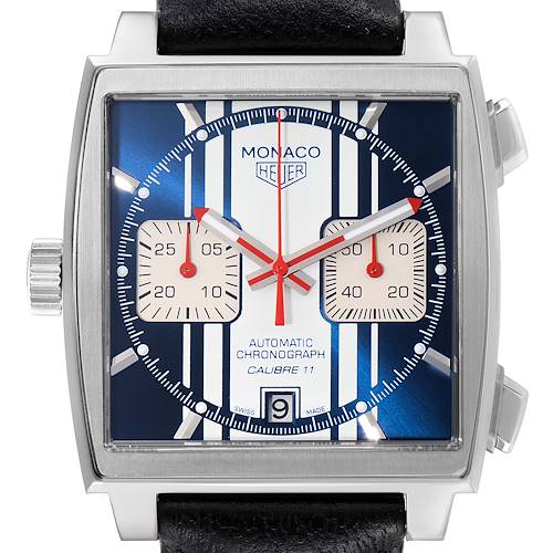 Photo of Tag Heuer Monaco McQueen Chronograph Limited Edition Watch CAW211D Box Card