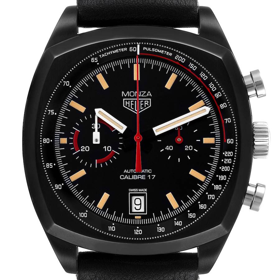Tag Heuer Monza Heritage Calibre 17 Titanium PVD Limited Edition Watch CR2080 Box Card SwissWatchExpo