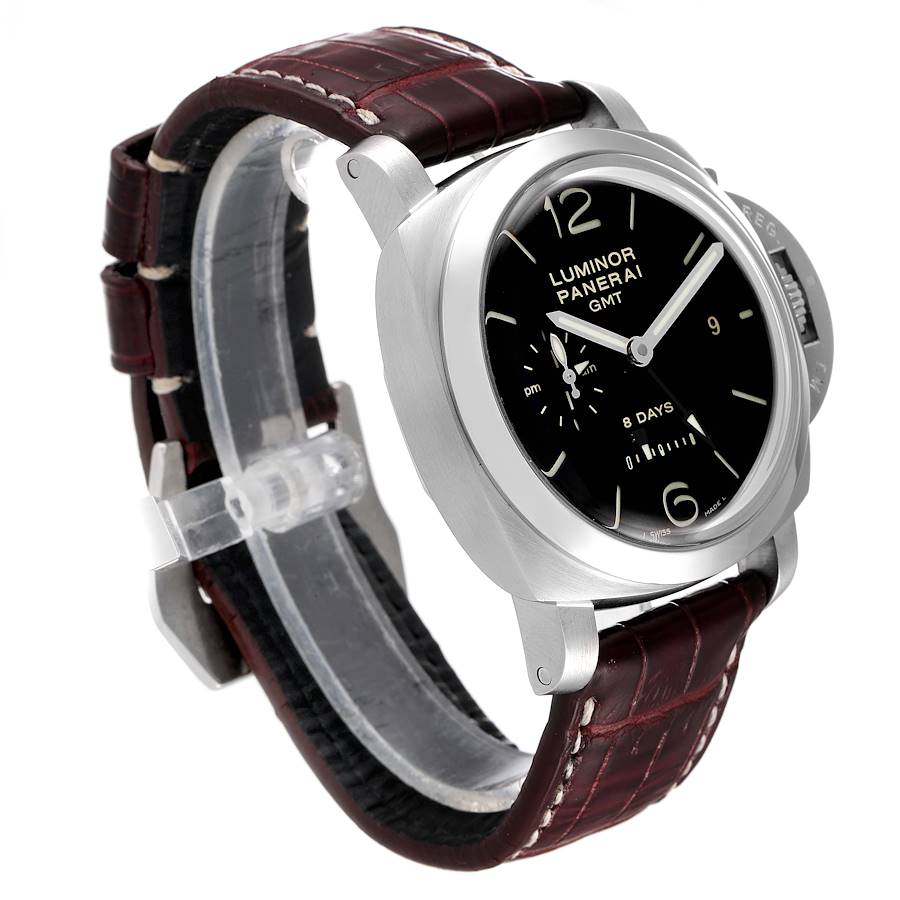 Panerai Luminor 1950 8 Days GMT 24H Steel Mens Watch PAM00233