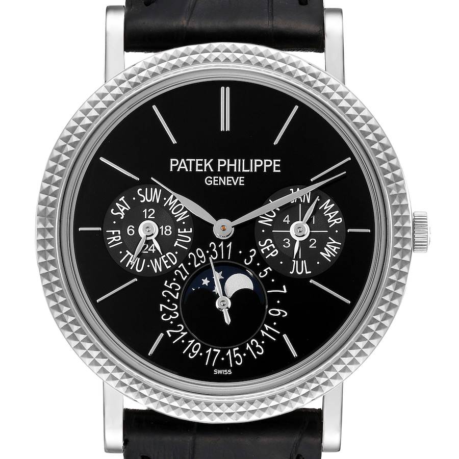 Patek Philippe Grand Complications Perpetual Calendar White Gold Mens Watch 5139G SwissWatchExpo