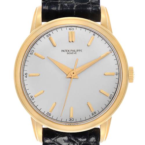 Photo of Patek Philippe Jumbo Calatrava Yellow Gold Silver Dial Vintage Mens Watch 2481