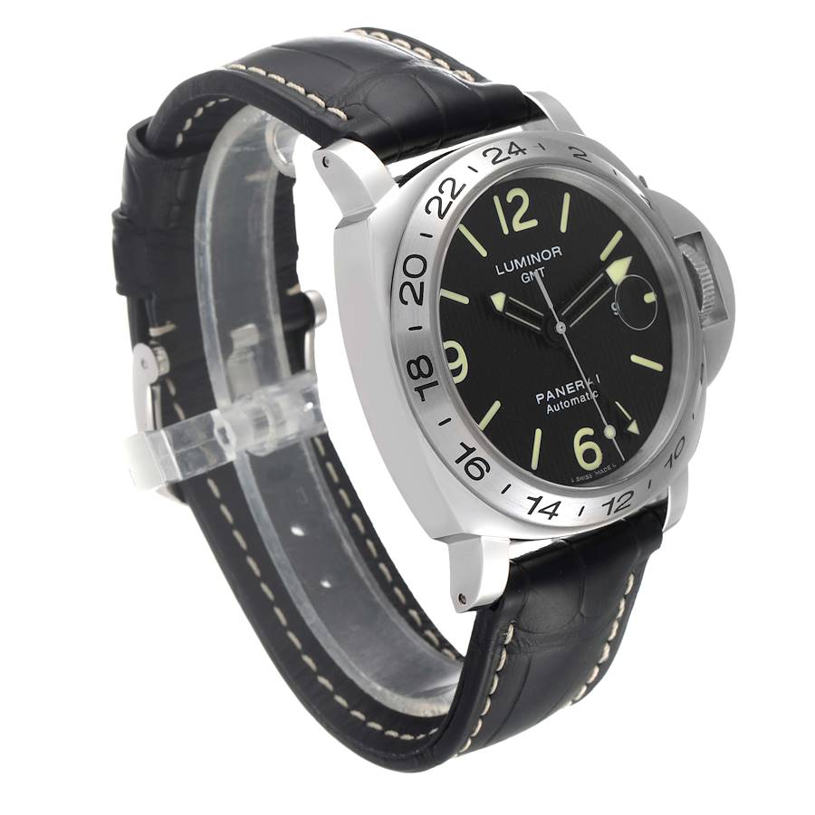 Panerai Luminor GMT 44mm Black Striped Dial Mens Watch PAM00029