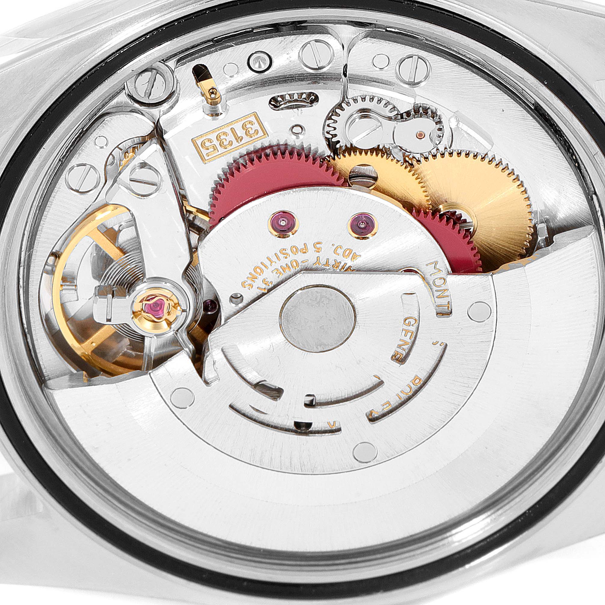 This image shows the internal mechanics and movement of the Rolex Datejust 16233 Men's Steel and Gold (two tone) Champagne Dial 16233 Men's Steel and Gold (two tone) Champagne Dial watch from the back angle.