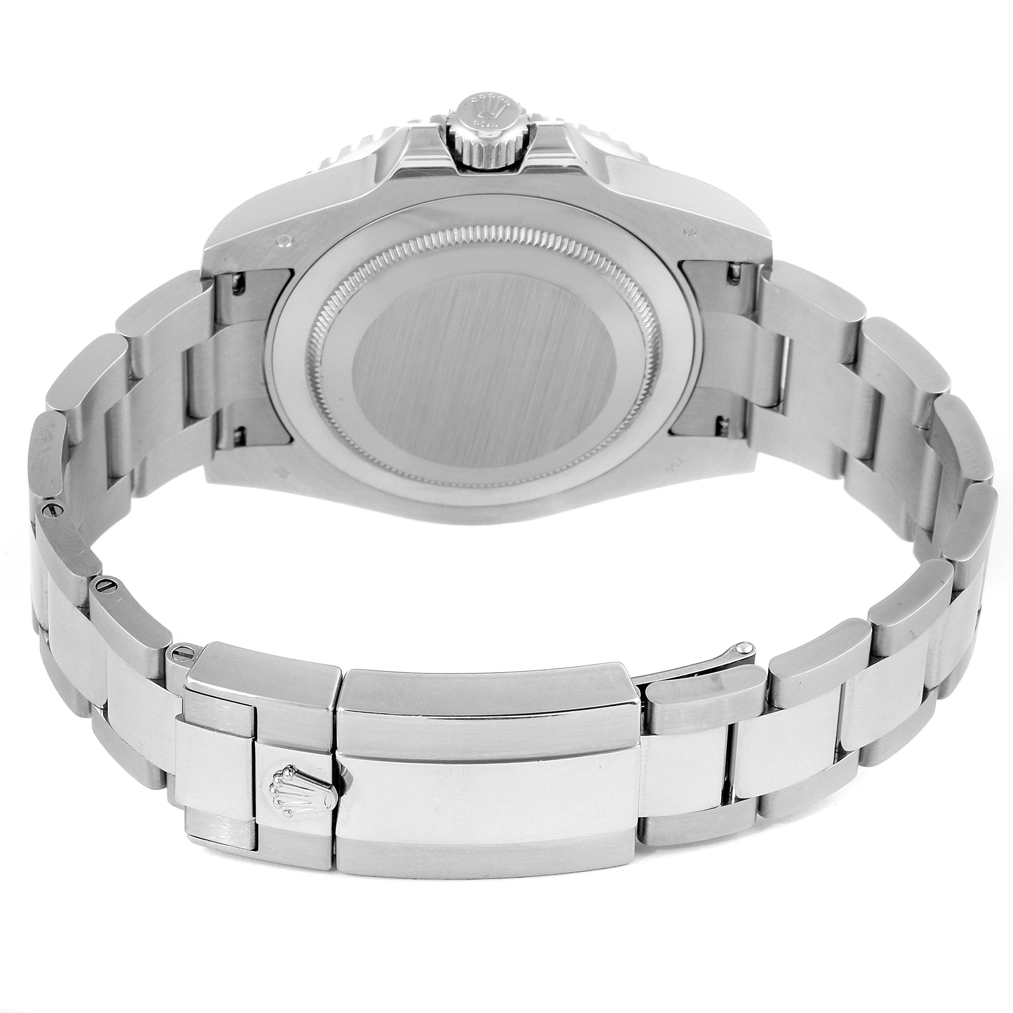 This image shows the back case and clasp of a Rolex GMT-Master 116719 Men's White Gold Black Dial 116719 Men's White Gold Black Dial watch.