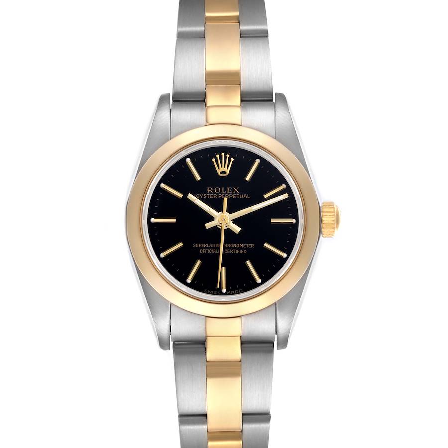 The Rolex Datejust watch is shown from a top view, displaying the dial, bezel, crown, and part of the bracelet.