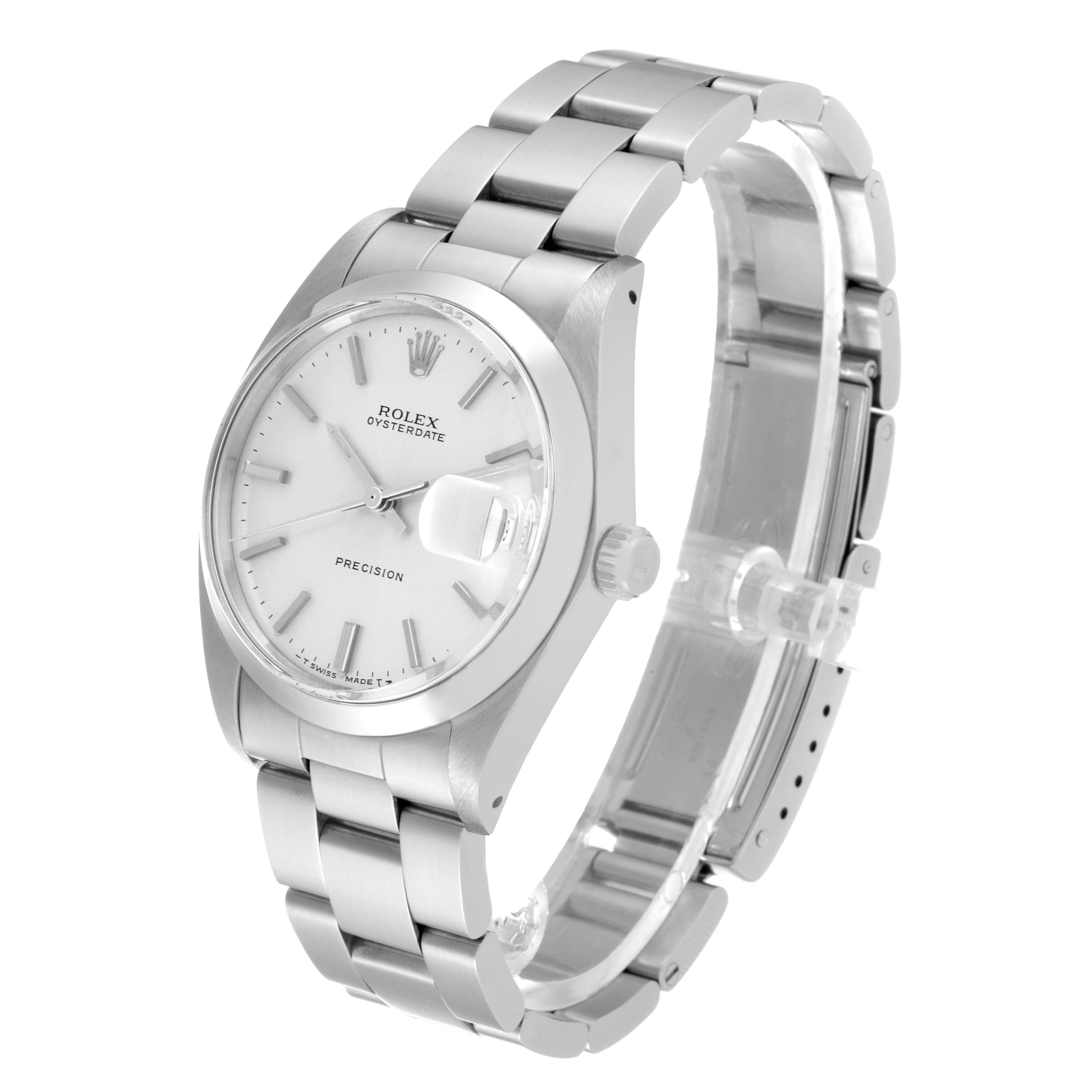 The image shows a Rolex Vintage Collection 6694 Men's Stainless Steel Silver Dial 6694 Men's Stainless Steel Silver Dial watch at a three-quarter angle, highlighting the dial, crown, and bracelet.