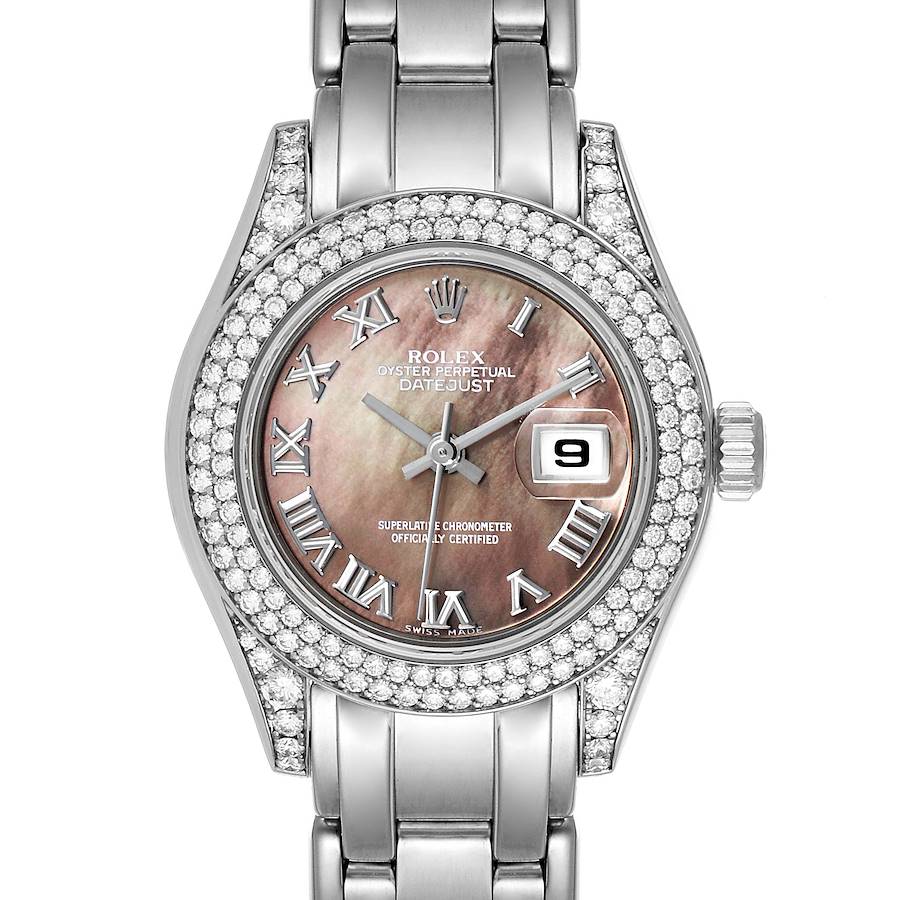 Rolex Pearlmaster White Gold Mother of Pearl Diamond Ladies Watch 69359 SwissWatchExpo