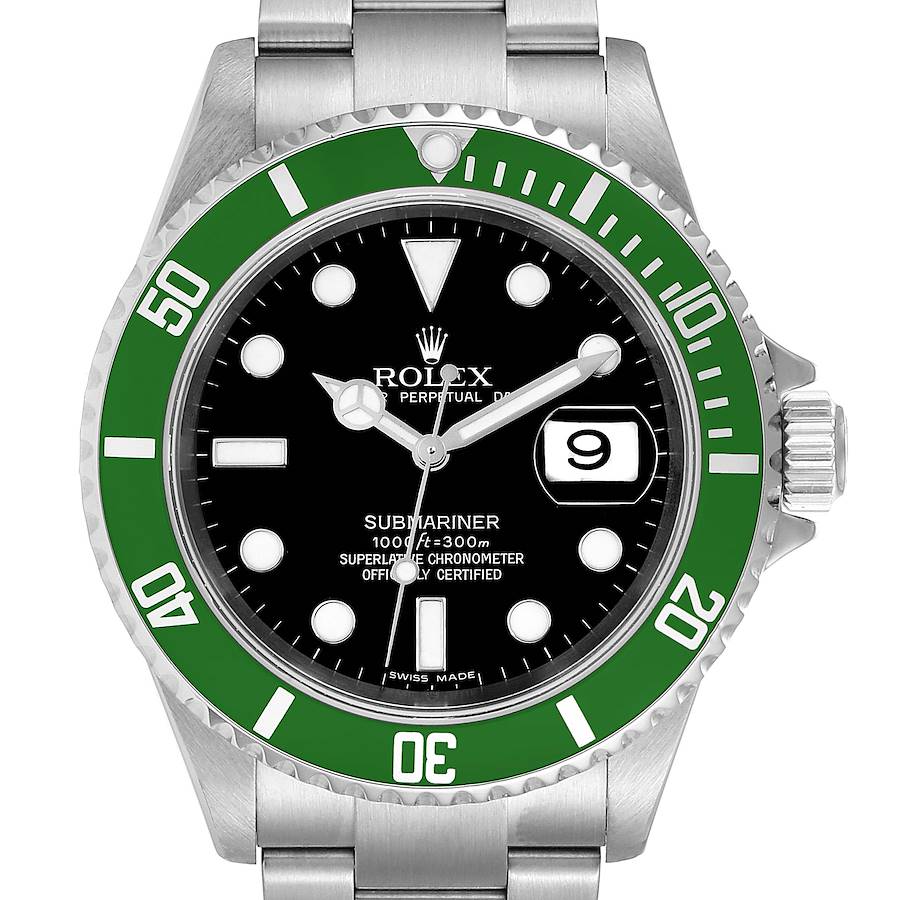 Rolex Submariner Green 50th Anniversary Mens Watch 16610LV SwissWatchExpo