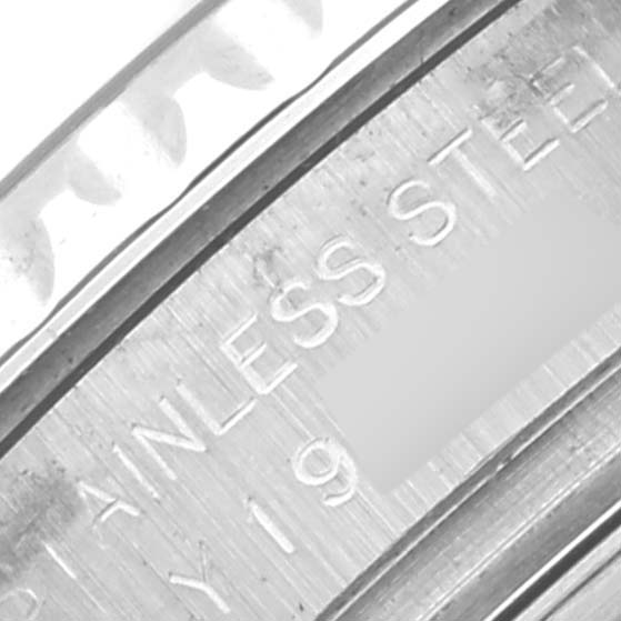 The image shows a close-up of the engraved text on the side of a Rolex Yacht-Master 169622 Women's Stainless Steel Grey Dial 169622 Women's Stainless Steel Grey Dial watch case.