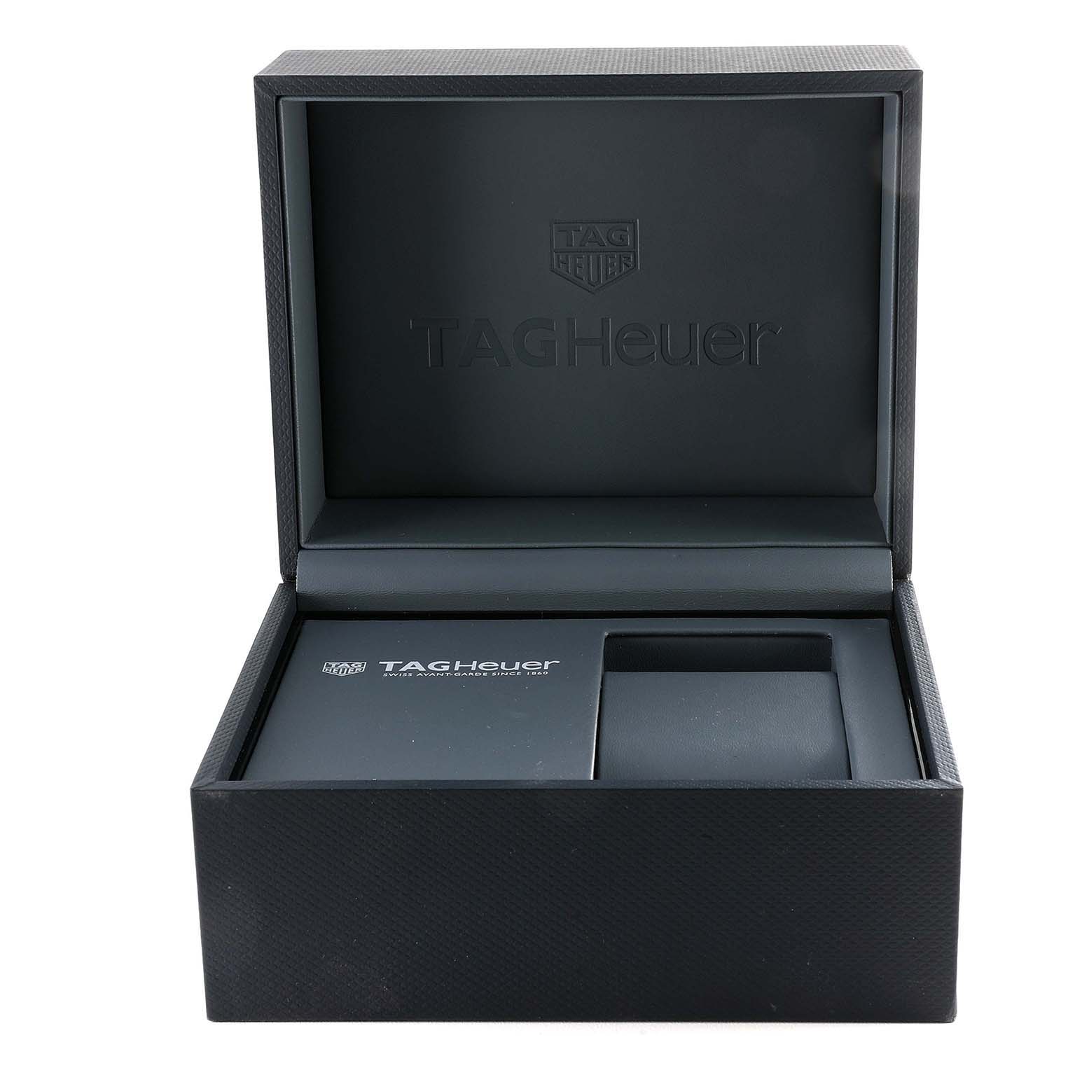 The image shows an open box for the Tag Heuer Carrera WV2412.BA0793 Women's Stainless Steel Black Dial WV2412.BA0793 Women's Stainless Steel Black Dial watch, displaying the brand name inside.