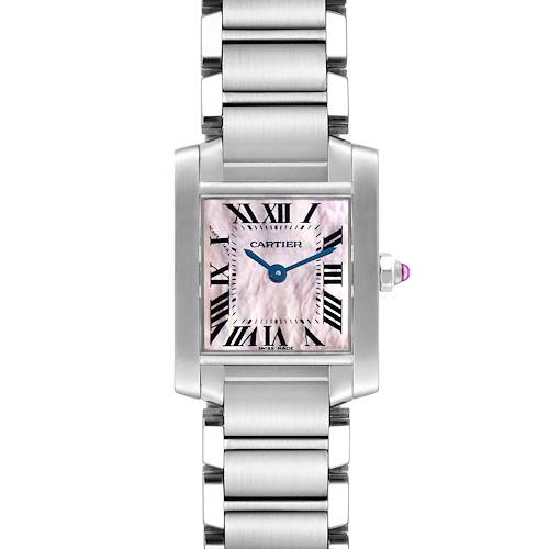 Photo of Cartier Tank Francaise Mother Of Pearl Dial Steel Ladies Watch W51028Q3 Papers