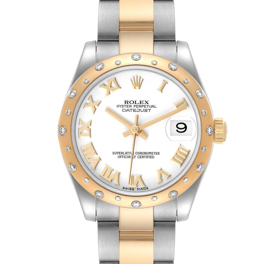 Rolex Datejust 31 Midsize Steel Yellow Gold Diamond Ladies Watch 178343 Box Card SwissWatchExpo